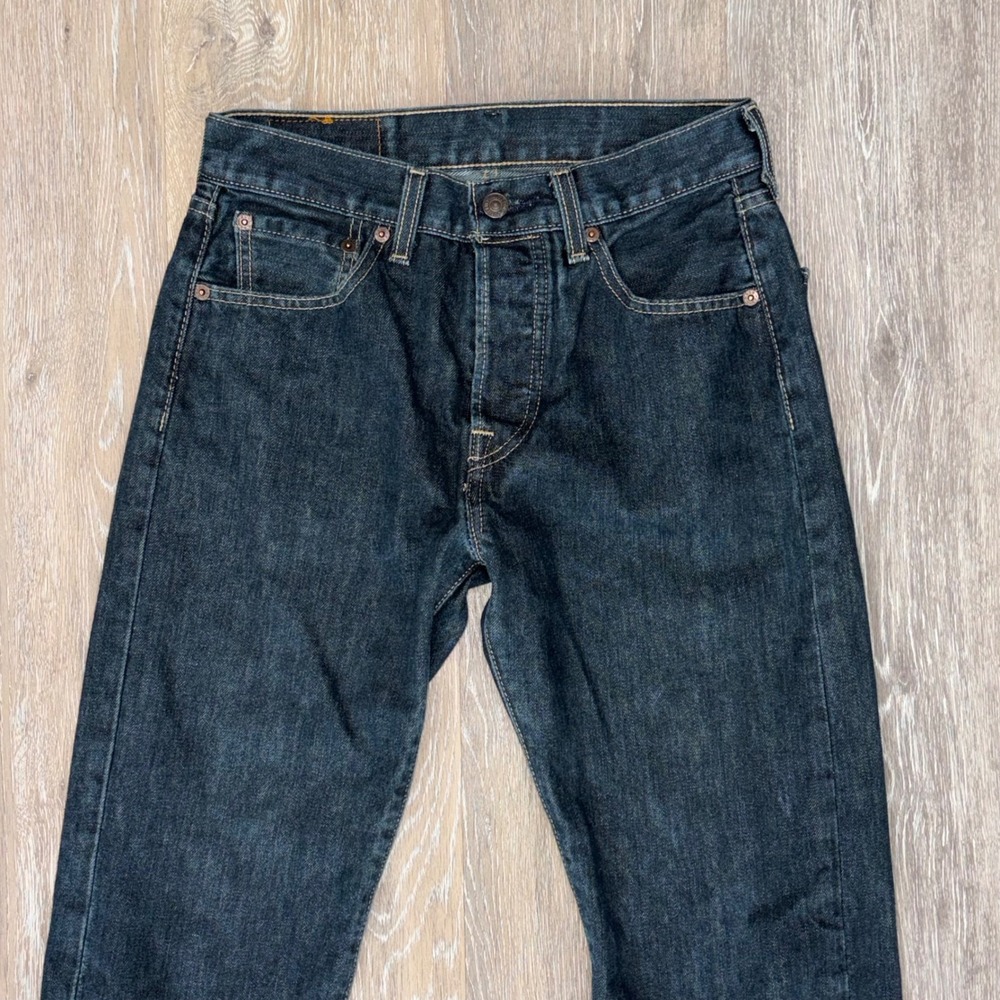 Levi's 501 Original Fit Straight Leg Jeans Dark Indigo Wash W27 L30 - Picture 7 of 7